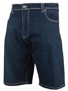 Kam Big Mens Vigo Denim Shorts Stretch Oversized for Sizes